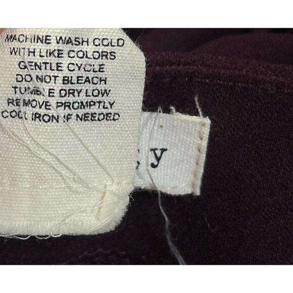 Retrology Pants Trousers Pull-On Straight Leg Stretch Burgundy XS Extra Small - Picture 6 of 6